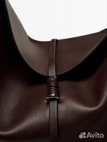 Кожаная сумка Massimo dutti