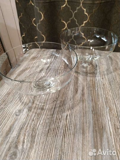 Салатник на ножке стекло СССР