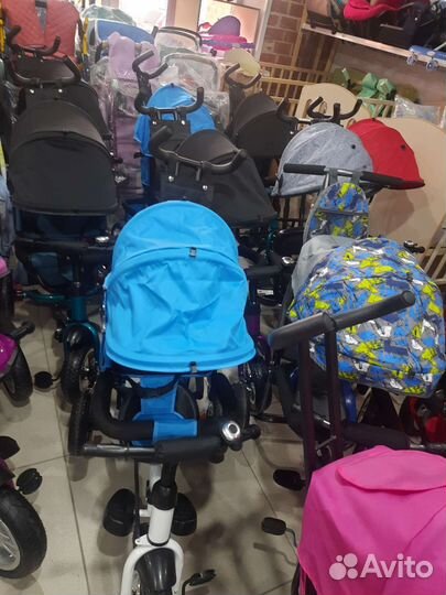 Велосипеды коляски большой выбор в наличии