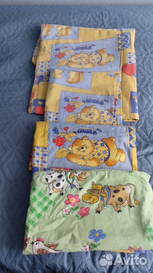 Одеяло байковое и деское постельное белье