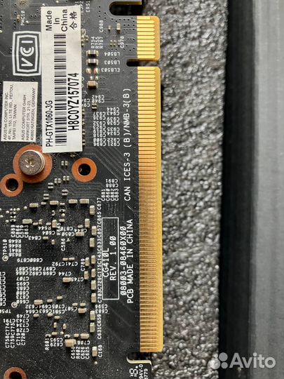 Видеокарта asus GTX 1060 3 gb