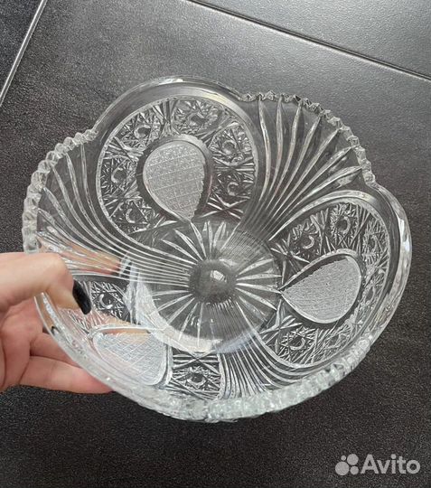 Блюда хрустальные Ваза для фруктов салатник