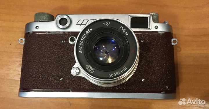 Фотоаппарат Фэд-2 красный в чехле, в коробке СССР