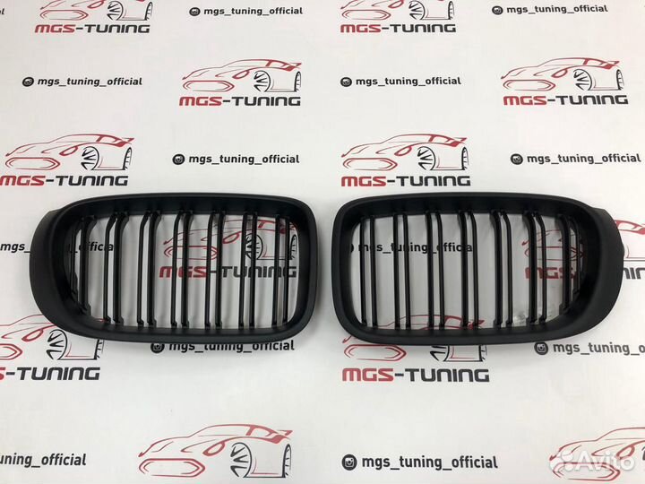 Решетка двойная BMW X3 F25 рест. черный Мат