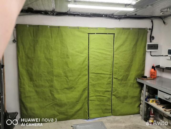 Шторы, занавес из брезента