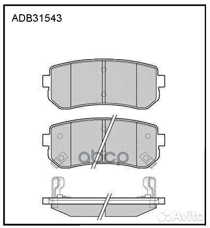 Колодки тормозные дисковые зад ADB31543 ALL