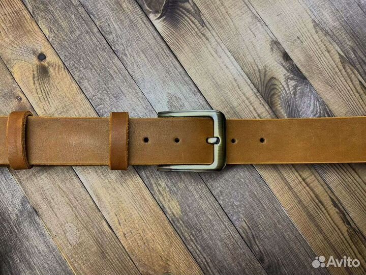 Мужской кожаный ремень ручной работы