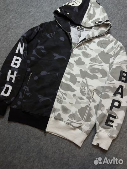 Толстовка на молнии Bape Shark