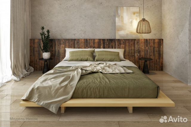 Кровать в японском стиле двухспальная низкая объявление продам