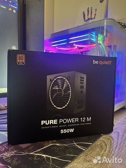 Блок питания 550w be quiet 80 plus gold
