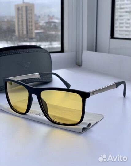 Очки emporio armani желтые поляризационные