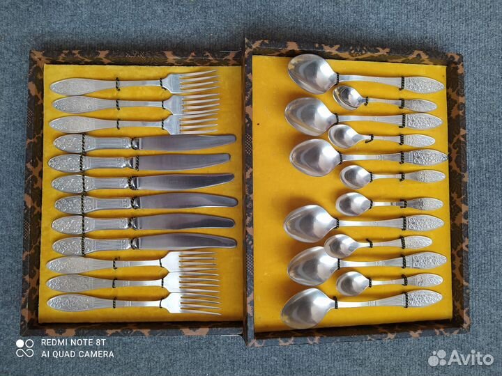 Мельхиор СССР. набор столовых приборов 
