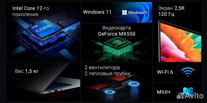 Xiaomi Pro RedmiBook Core i7 12650H RMA2201-BB