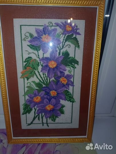 Картина вышивка ручная работа
