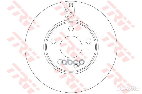 Торм.диск пер.вент.280x25 5 отв. DF6548 TRW