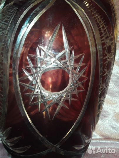 Ваза марганцевое стекло сталинский ампир 40-50-х г