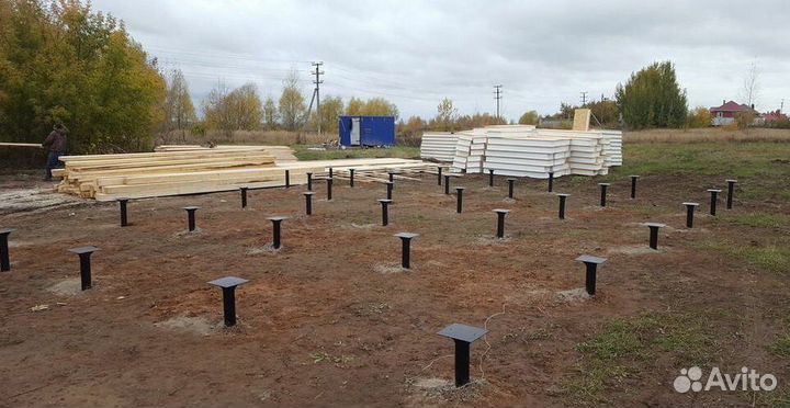 Монтаж винтовых свай под ключ