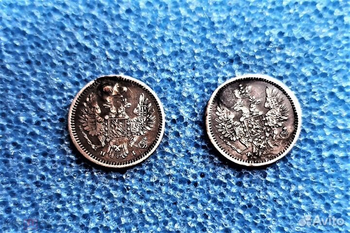 5 копеек 1855 и 1856 год реставрация цена за обе