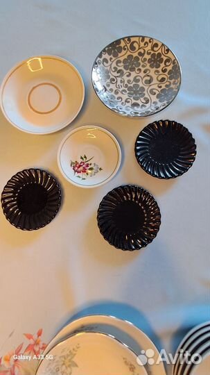 Блюдце и тарелки, фарфор СССР