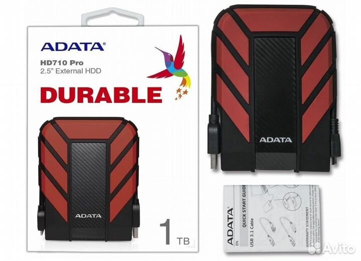 Внешний жесткий диск Adata 1TB HD710 красный