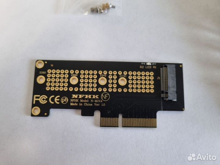 Переходник адаптер m.2 ключ M to PCI-E 4x 8x 16x