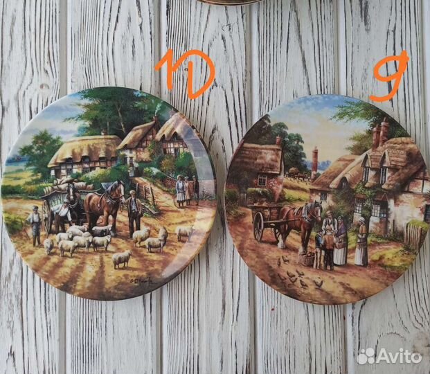 Тарелки Country Days, Wedgwood, 6 разных