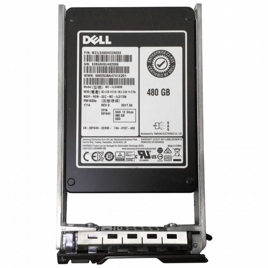 [8Y64H] Жесткий Диск Dell 480gb Sas 2,5" Ssd 8y64h