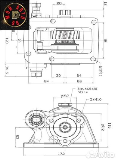 Коробка отбора мощности Mitsubishi