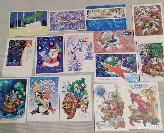 Новогодние Открытки 60-80х гг