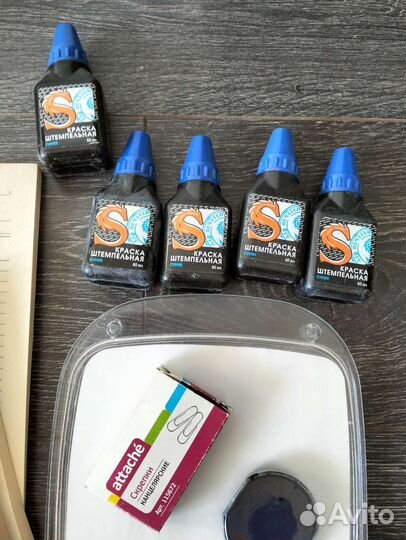 Ценники,бланки,лоток для денег,губка для печати