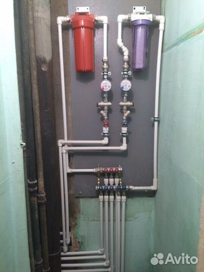 Монтаж отопления(замена) водопровод -канализация