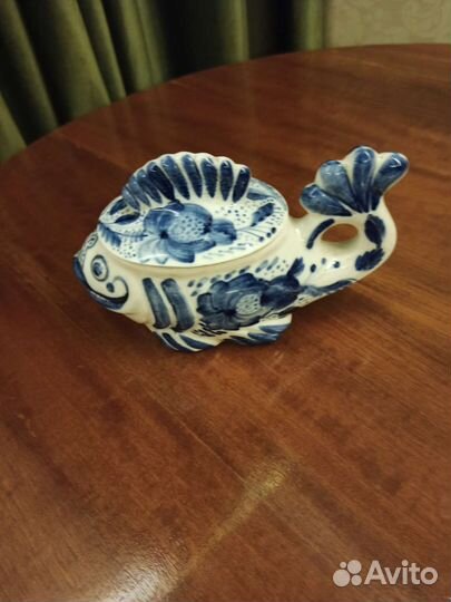 Соусница рыбка Гжель СССР