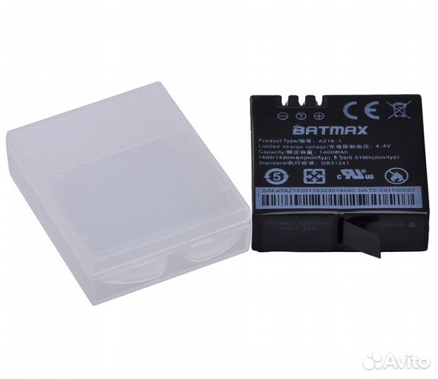 Аккумуляторы на Xiaomi Yi 4K/4K+/Lite 1400mAh