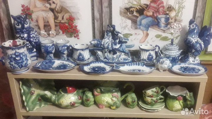 Гжель фарфоровая посуда