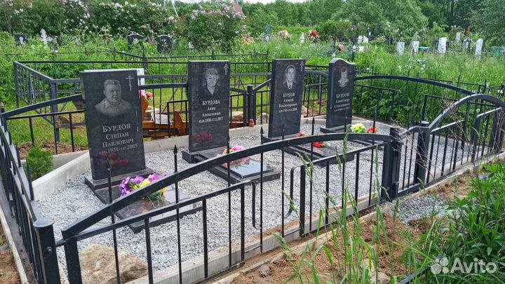 Изготовление памятников, оград, благоустройство за