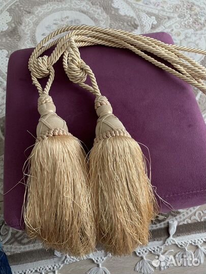 Подхватки для штор новые цвет бежевый