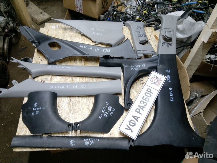 Обшивка стойки центральная нижняя правая Kia RIO 2