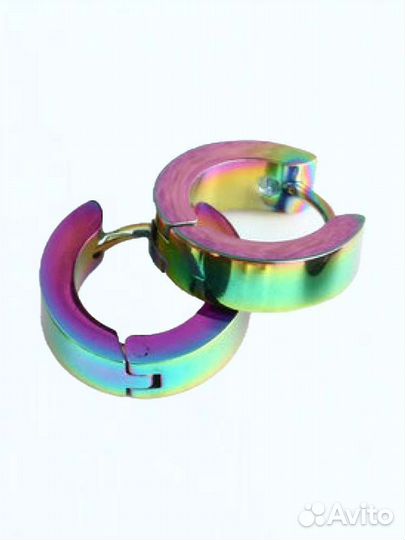 Серьги сердечки из стали