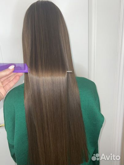 Кератиновое выпрямление волос