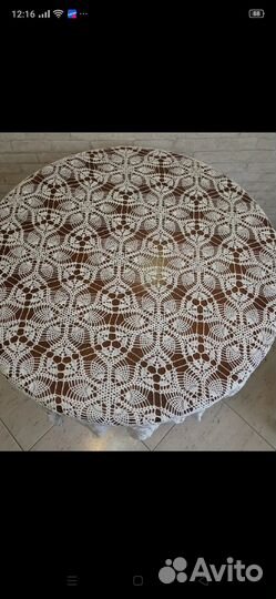 Вязаная скатерть крючком