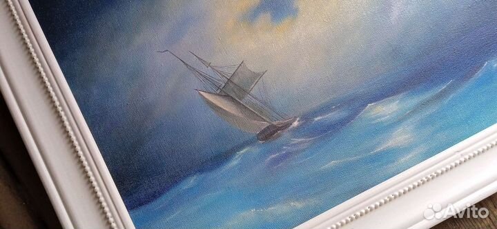 Парус. Картина маслом