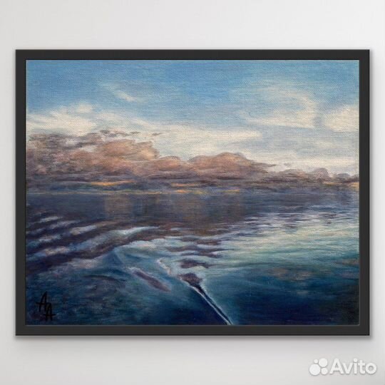 Картина маслом, пейзаж 