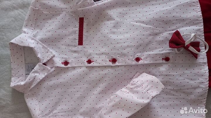 Комплект рубашка, брюки и бабочка 104 см рост