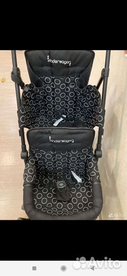 Коляска трость для двойни погодок kinderwagon