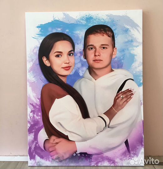 Портрет на холсте по фото Курган