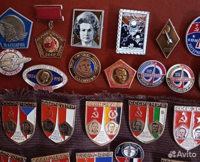 Значки Космос Гагарин Терешкова,8