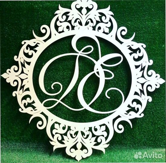 Монограмма на свадьбу (размер любой)