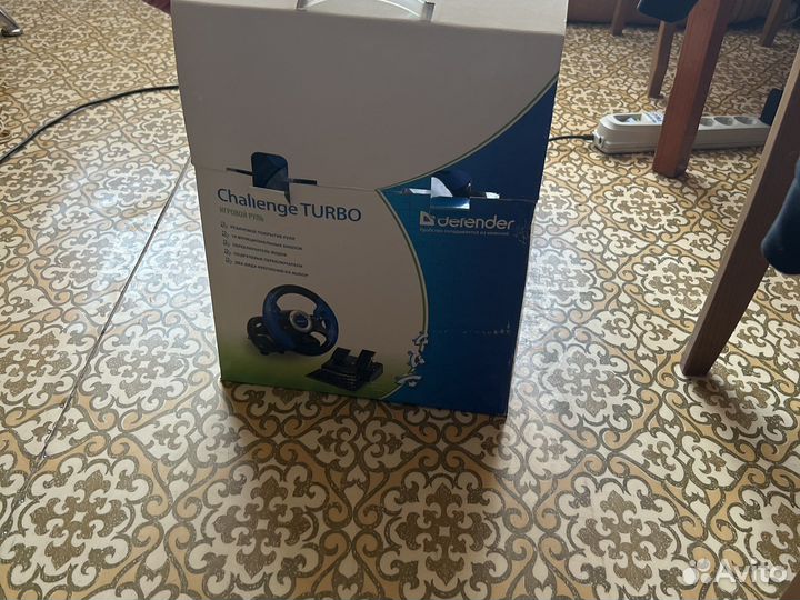 Игровой руль с педалями defebder cchallenge turbo