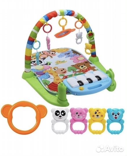 Развивающий детский коврик с пианино