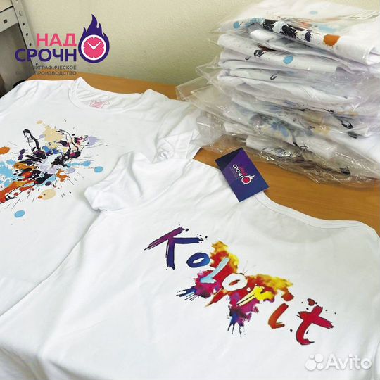 DTF печать на футболках, толстовках, др. одежде